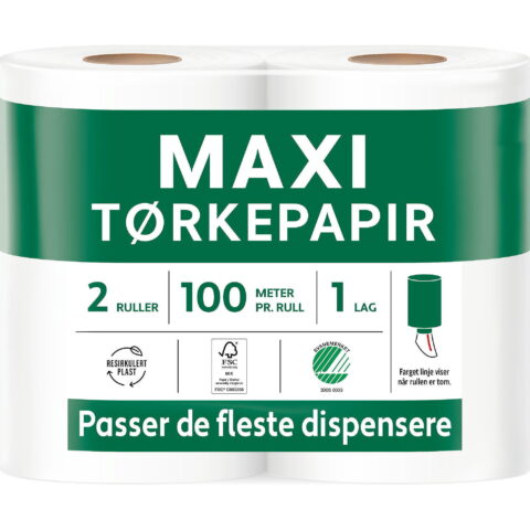 Tørkepapir 2-pk, 2×100 m