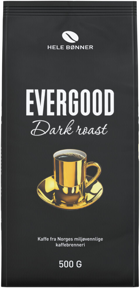 Kaffe 500 g hele bønner Evergood Dark Roast