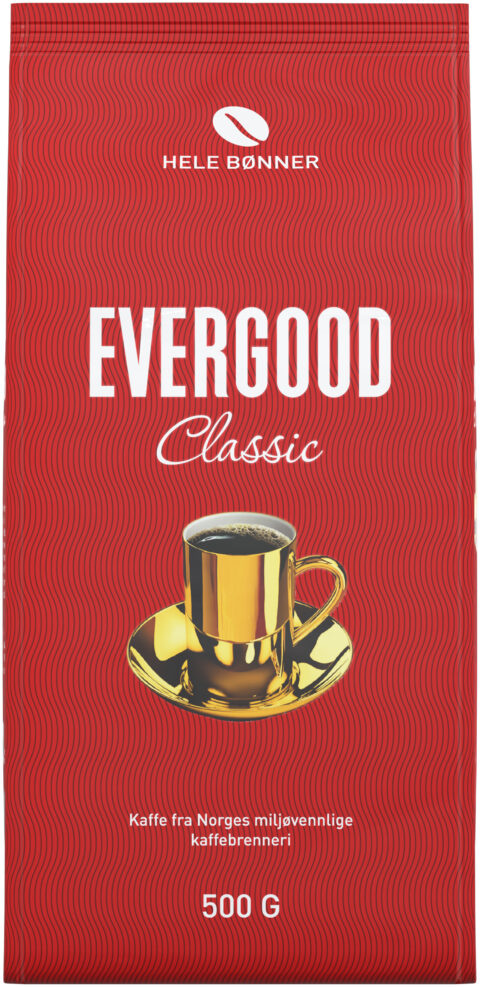 Kaffe 500 g hele bønner Evergood Classic