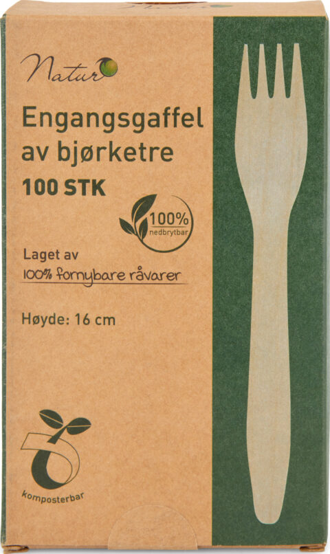 Engangsgaffel 100-pk av tre