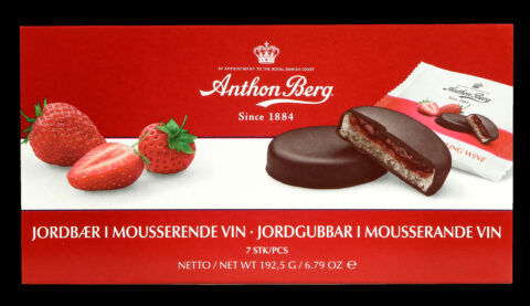 Jordbær i champagne Anthon Berg